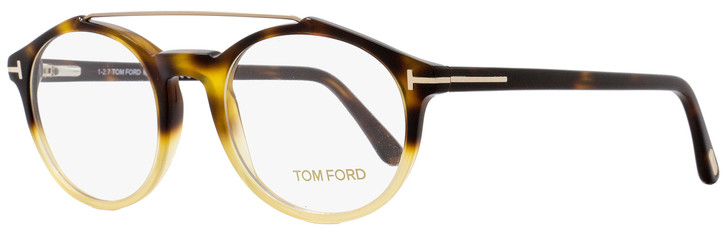 Tom Ford Oval Eyeglasses TF5455 056 Size: 48mm Havana/Amber FT5455