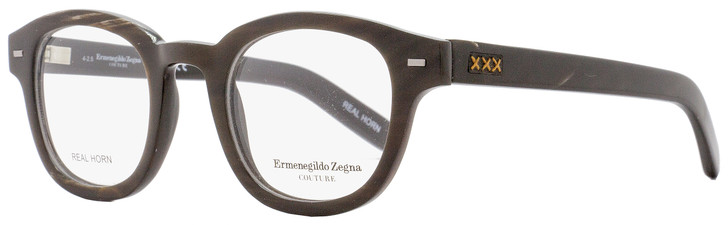 Ermenegildo Zegna Couture Oval Eyeglasses ZC5014 062 Size: 47mm Brown Horn 5014