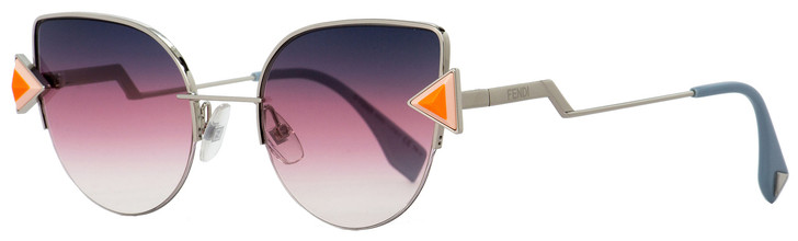 Fendi Cateye Sunglasses FF0242S TJVFF Pink Silver/Powder Blue 52mm 242