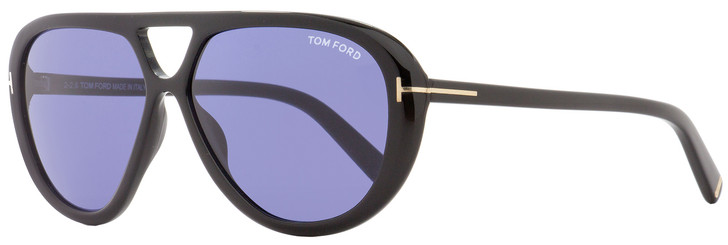 Tom Ford Oval Sunglasses TF510 Marley 01V Black/Gold 59mm FT0510