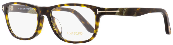 Tom Ford Rectangular Eyeglasses TF5430F 052 Dark Havana/Horn 56mm FT5430F