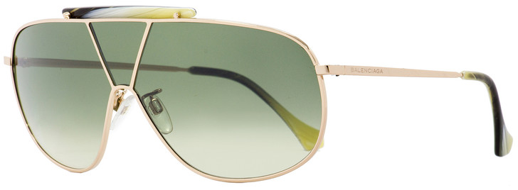Balenciaga Shield Sunglasses BA30 28P Gold/Horn 66mm BA0030