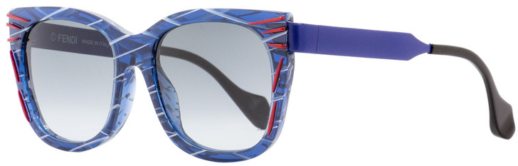 Fendi Square Sunglasses FF0180S Kinky VDNJJ Patterned Blue 54mm 180