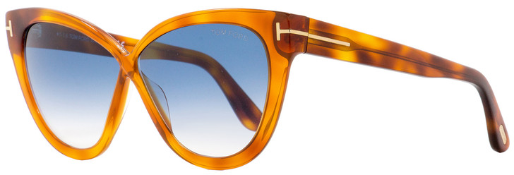 Tom Ford Butterfly Sunglasses TF511 Arabella 53W Blonde Havana 59mm FT0511