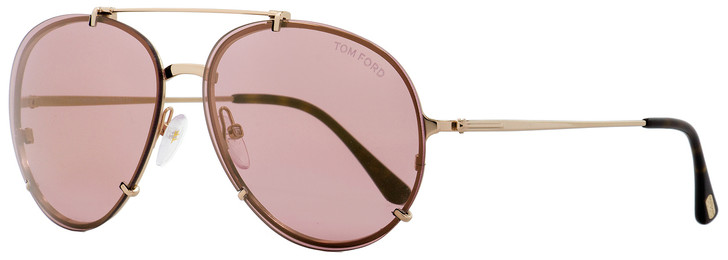 Tom Ford Sunglasses Simona TF717 55G Vintage Pink Havana/Champagne