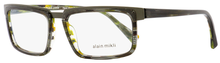 Alain Mikli Rectangular Eyeglasses A02016 C014 Green Gray Brown 54mm 2016