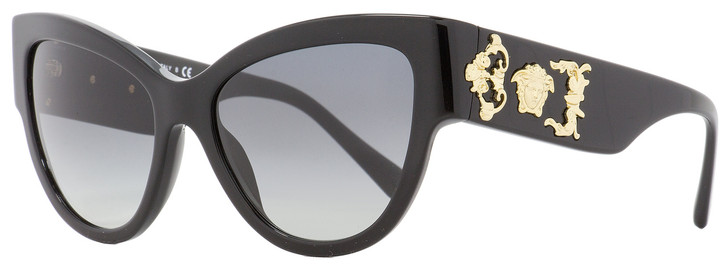 Versace Cateye Sunglasses VE4322 GB1-11 Black/Gold 55mm 4322