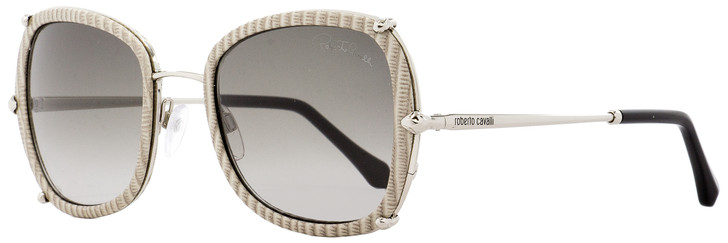 Roberto Cavalli Square Sunglasses RC1028 Casale 16B Palladium/Dove Gray 56mm 1028