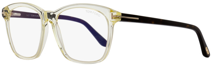 Tom Ford Square Eyeglasses TF5481B 039 Transparent Opal/Havana 54mm FT5481B