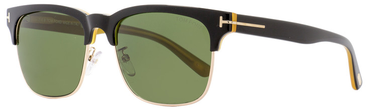 Tom Ford Rectangular Sunglasses TF386 Louis 05N Black/Gold/Opal 55mm FT0386