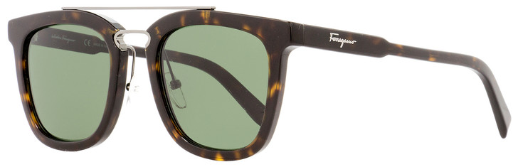 Salvatore Ferragamo Rectangular Sunglasses SF844S 214 Tortoise/Gunmetal 52mm 844