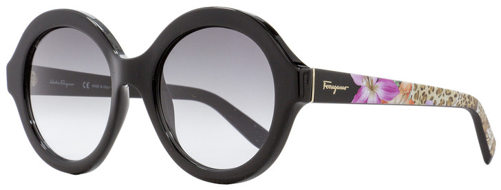 Salvatore Ferragamo Round Sunglasses SF857S 001 Black 54mm 857