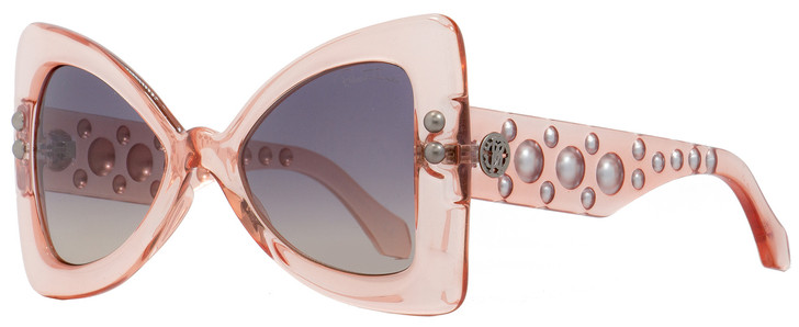 Roberto Cavalli Butterfly Sunglasses RC1055 Fiesole 72T Transparent Pink 50mm 1055