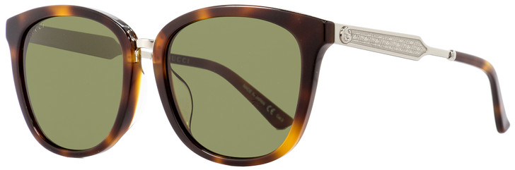 Gucci Rectangular Sunglasses GG0073SK 003 Havana/Silver 56mm 0073