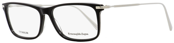 Ermenegildo Zegna Rectangular Eyeglasses EZ5052 001 Black/Titanium 54mm 5052