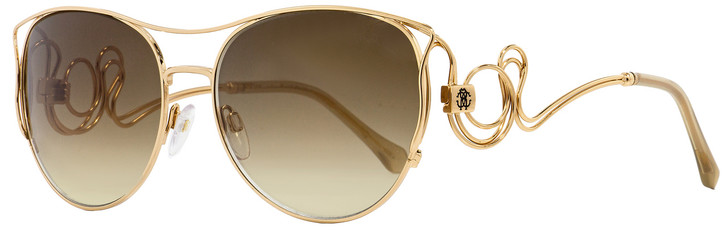 Roberto Cavalli Oval Sunglasses RC1026 Carmignano 28G Gold 61mm 1026