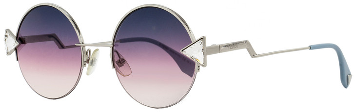 Fendi Round Sunglasses FF0243S TJVFF Silver/Powder Blue 51mm 243