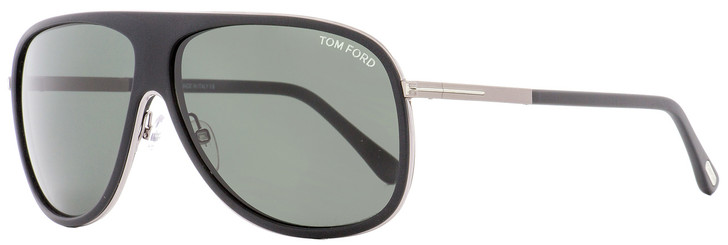 Tom Ford Square Sunglasses TF462 Chris 02N Matte Black/Ruthenium 62mm FT0462