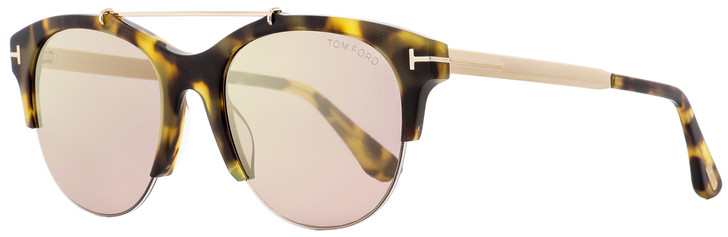 Tom Ford Oval Sunglasses TF517 Adrenne  56Z Tortoise/Gold 55mm FT0517