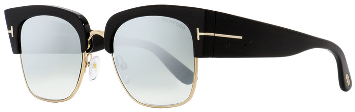 Tom Ford Square Sunglasses TF554 Dakota-02 01C Black/Gold 55mm FT0554