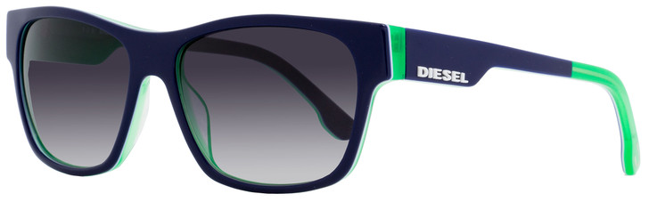 Diesel Rectangular Sunglasses DL0012 92W Blue/Neon Green 57mm 12