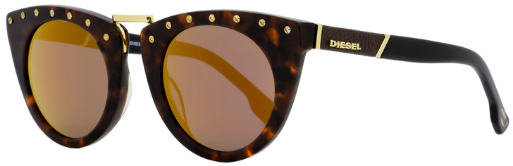 Diesel Cateye Sunglasses DL0211 52X Dark Havana/Black 49mm 211