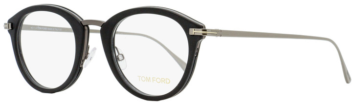 Tom Ford Oval Eyeglasses TF5497 002 Mate Black/Ruthenium 48mm FT5497