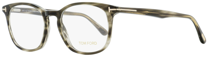 Tom Ford Rectangular Eyeglasses TF5505 005 Striated Gray 52mm FT5505