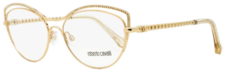 Roberto Cavalli Oval Eyeglasses RC5041 Crespina 028 Gold 55mm 5041