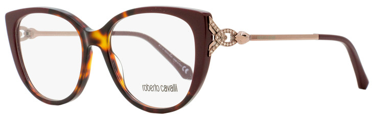 Roberto Cavalli Butterfly Eyeglasses RC5053 Follonica A56 Havana/Burgundy 53mm 5053