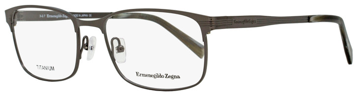 Ermenegildo Zegna Rectangular Eyeglasses EZ5049 012 Shiny Dark Ruthenium 54mm 5049
