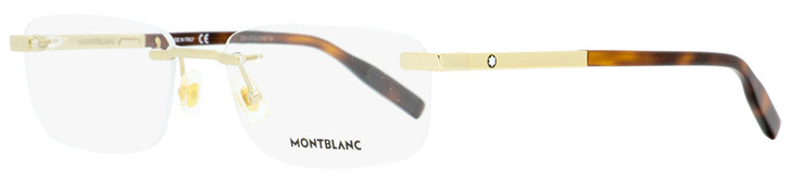 Montblanc Rimless Eyeglasses MB0023O 006 Gold/Dark Havana 59mm 0023
