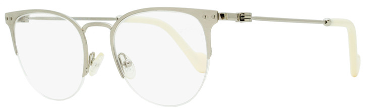 Moncler Oval Eyeglasses ML5024 017 Palladium/Ivory 48mm 5024