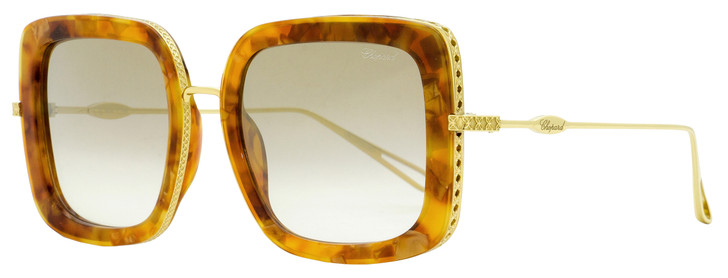 Chopard Square Sunglasses SCH261M 300G Blonde Marbled/Gold 54mm 261