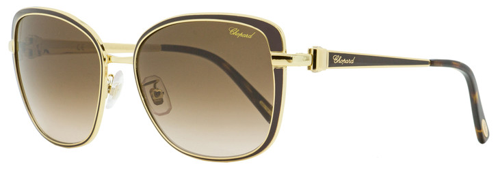 Chopard Butterfly Sunglasses SCHB69S 316K Gold/Brown/Havana 57mm B69