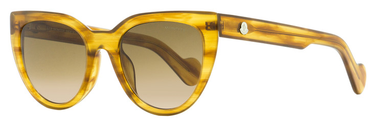Moncler Cateye Sunglasses ML0076 47F Striped Brown 50mm 0076