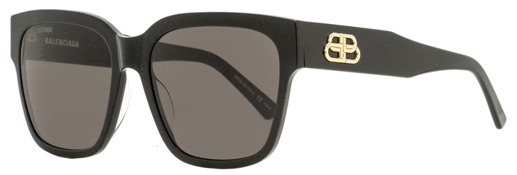 Balenciaga Square Sunglasses BB0056S 001 Black/Gold 55mm