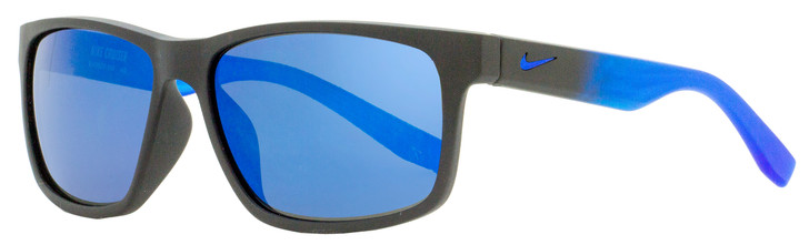 Nike Square Sunglasses Cruiser R EV0835 001 Matte Black/Blue 59mm