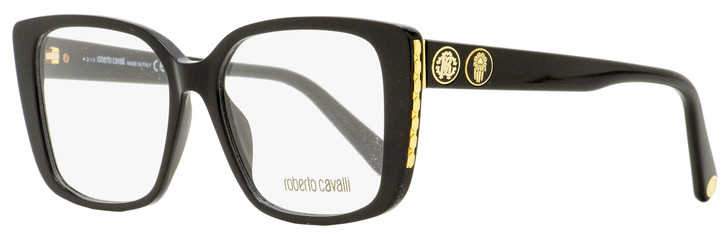 Roberto Cavalli Square Eyeglasses RC5107 001 Black/Gold 53mm 5107