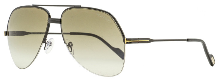 Tom Ford Pilot Sunglasses TF644 Wilder-02 01A Shiny Black 62mm FT0644