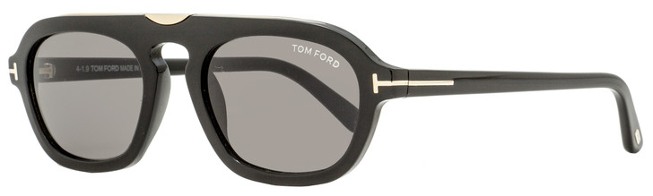 Tom Ford Rectangular Sunglasses TF736 Sebastian-02 01A Black/Gold 53mm FT0736