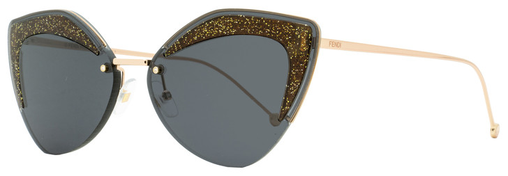 Fendi Cateye Sunglasses FF0355S KB7IR Gold 66mm 355