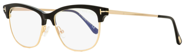Tom Ford Blue Block Eyeglasses TF5546B 001 Black/Gold 52mm FT5546