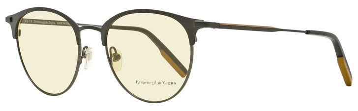 Ermenegildo Zegna Round Eyeglasses EZ5141 001 Matte/Shiny Black 51mm 5141