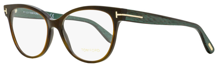 Tom Ford Cateye Eyeglasses TF5291 052 Havana/Iridescent Chalkstripe 55mm FT5291