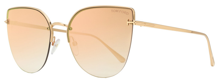 Tom Ford Butterfly Sunglasses TF652 Ingrid-02 33Z Gold 60mm FT0652