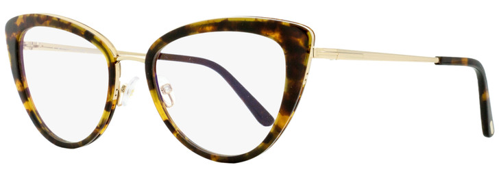 Tom Ford Blue Block Eyeglasses TF5580B 056 Vintage Havana/Gold 55mm FT5580