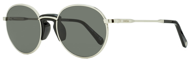 Omega Round Sunglasses OM0019-H 16A Palladium/Black 53mm 19