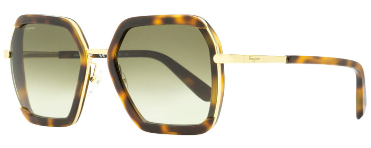 Salvatore Ferragamo Square Sunglasses SF901S 238 Gold/Tortoise 57mm 901