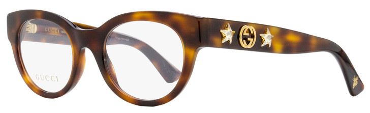 Gucci Oval Eyeglasses GG0209O 002 Havana/Gold 48mm 209